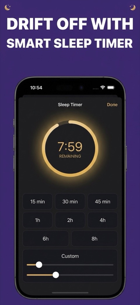 Drift off with the sleep timer